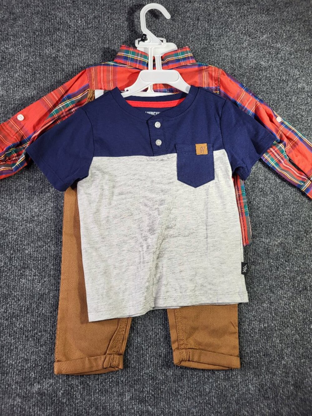 Infant Boys American Hawk Jacket, T-Shirt & Jeans 3PC Set Sizes 12Mth. - 24Mth.